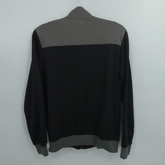 Travis Mathew Jacket Mens Medium Gray Black Tech Track Performance Full Zip Golf - Picture 2 of 13